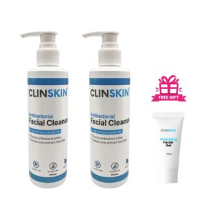 BUNDLE of 2 Clinskin Antibacterial Facial Cleanser
