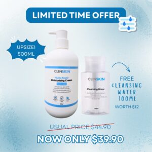 Clinskin Hydro Repair Moisturising Cream 500ml  | Deep Hydration Urea & Glycerin | Skin Barrier Repair