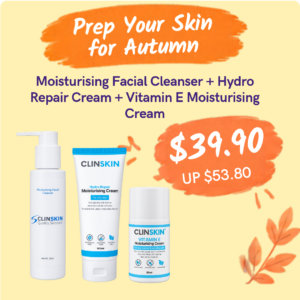 Prep Your Skin for Autumn : Moisturising Facial Cleanser + Hydro Repair Cream + Vitamin E Moisturising Cream bundle